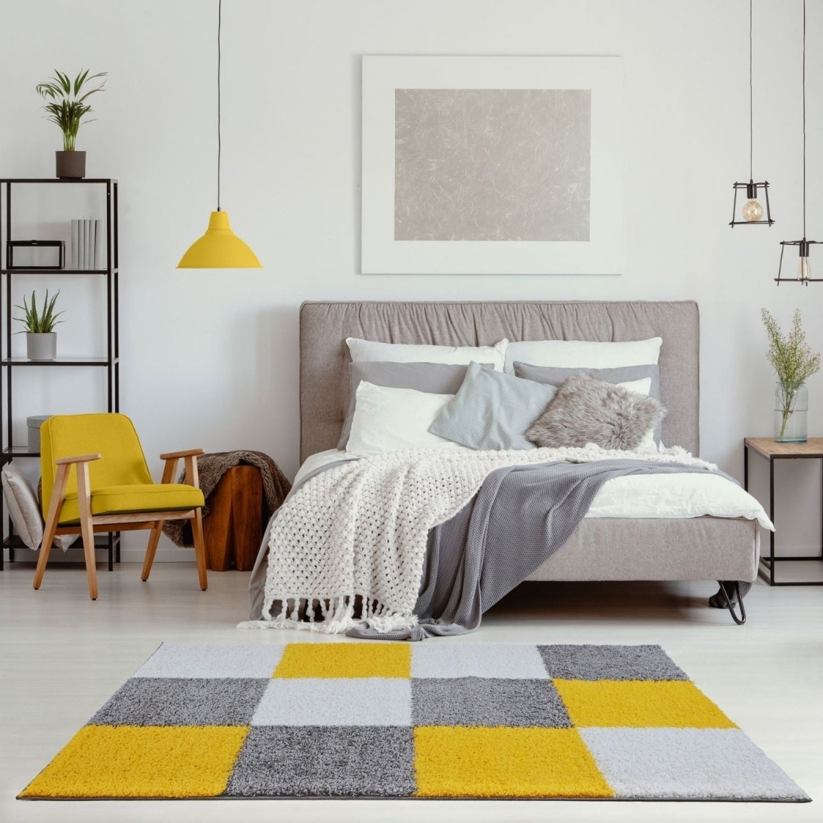 Myshaggy Geometric Yellow Rug - Joe’s Haven