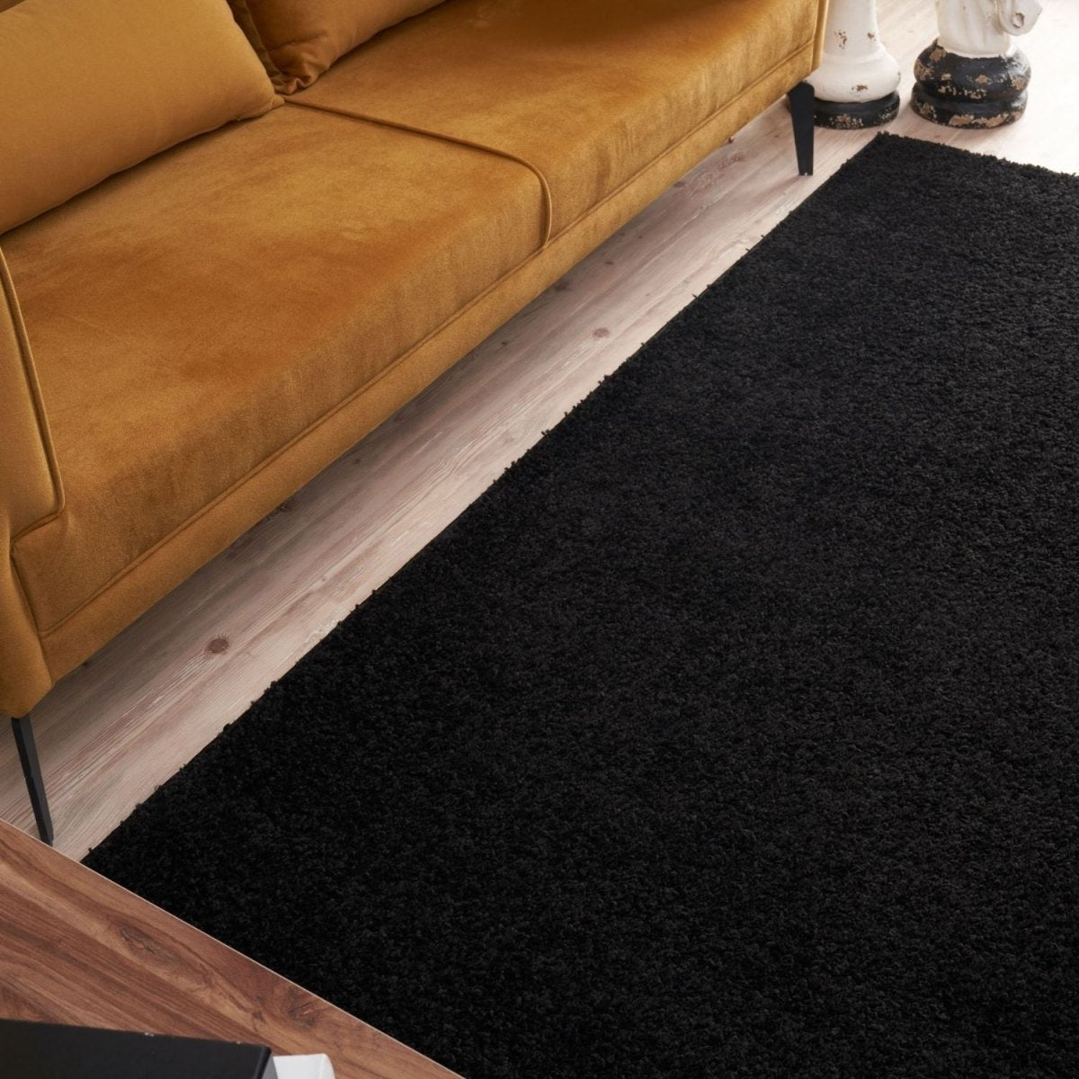 Myshaggy Solid Black Rug - Joe’s Haven