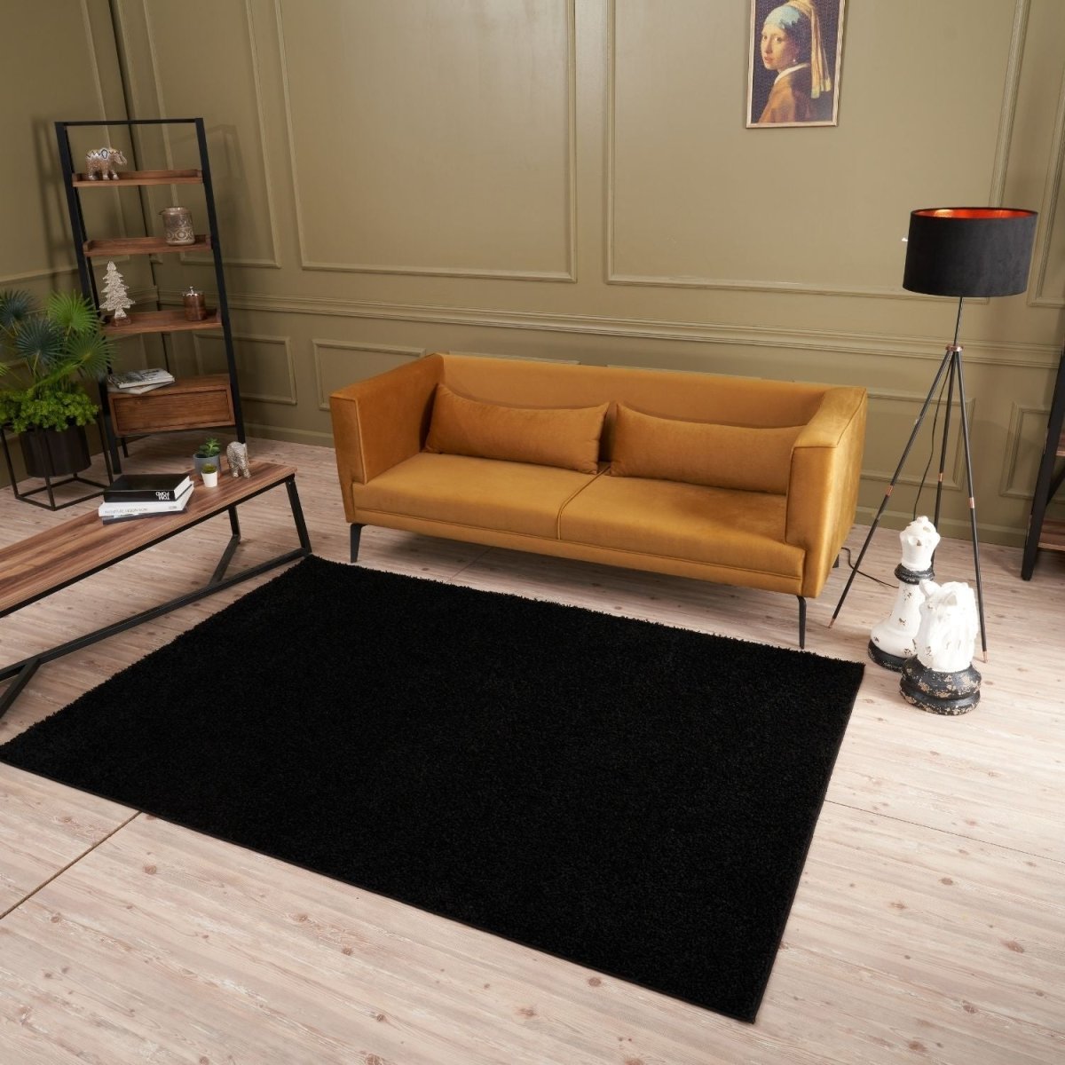 Myshaggy Solid Black Rug - Joe’s Haven