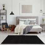 Myshaggy Solid Black Rug - Joe’s Haven
