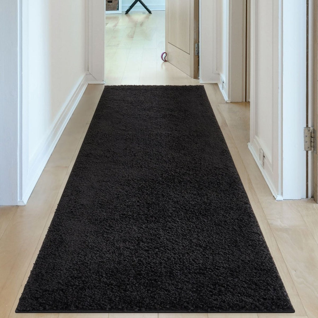 Myshaggy Solid Black Rug - Joe’s Haven