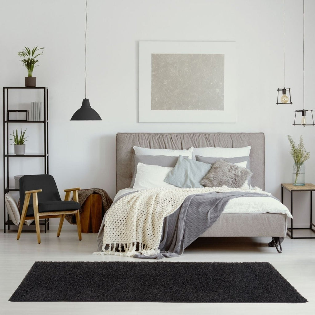 Myshaggy Solid Black Rug - Joe’s Haven