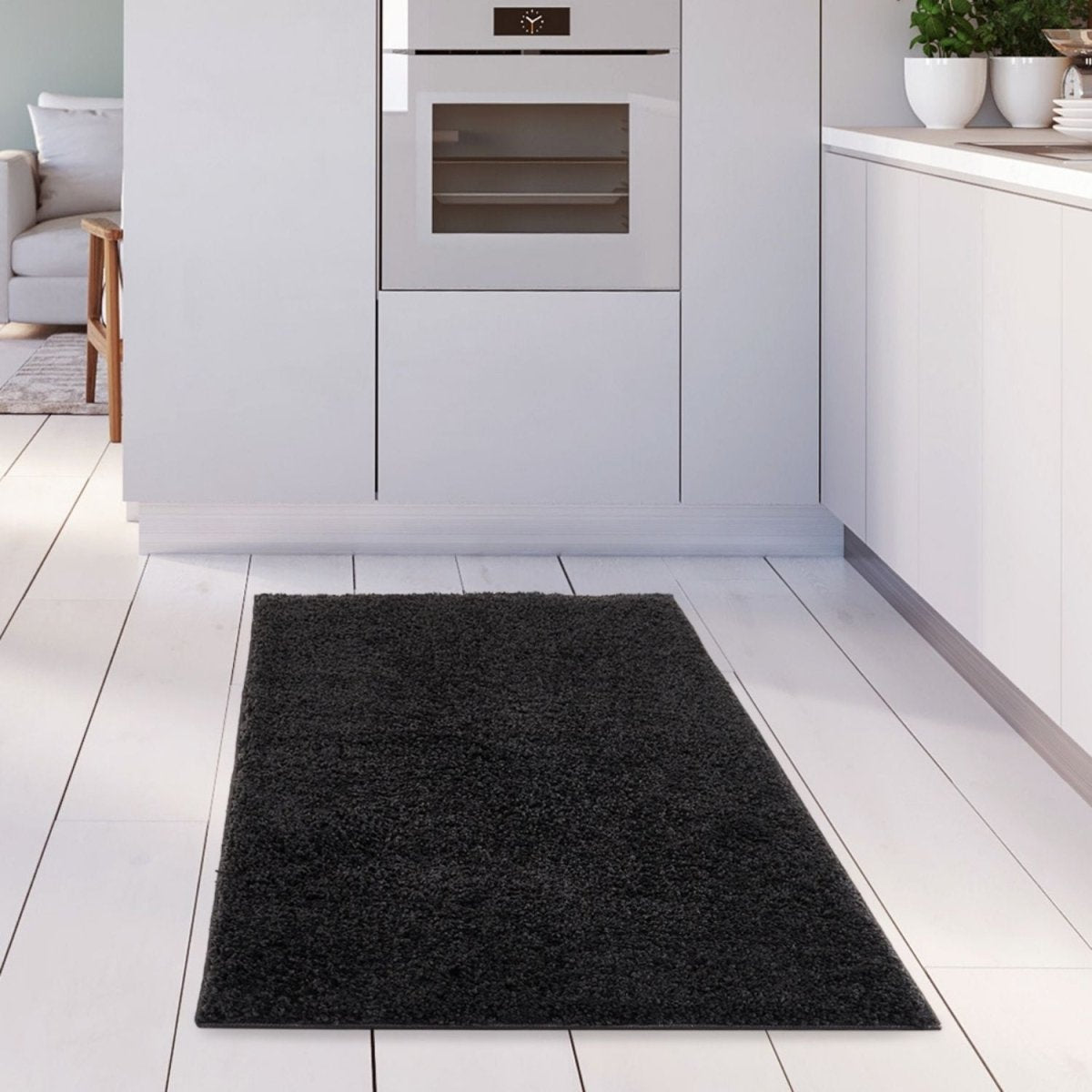 Myshaggy Solid Black Rug - Joe’s Haven