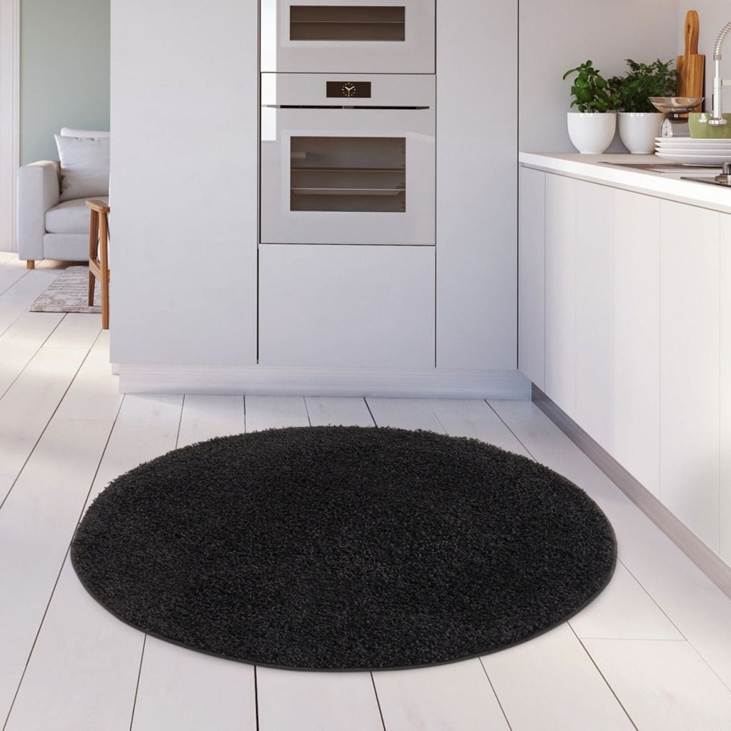 Myshaggy Solid Black Rug - Joe’s Haven