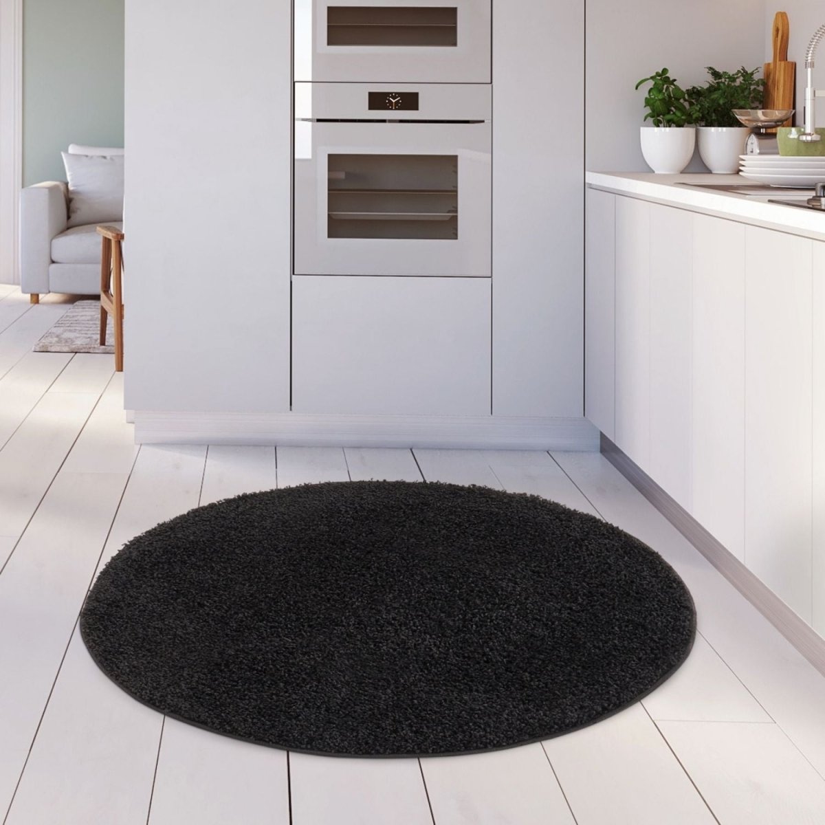 Myshaggy Solid Black Rug - Joe’s Haven