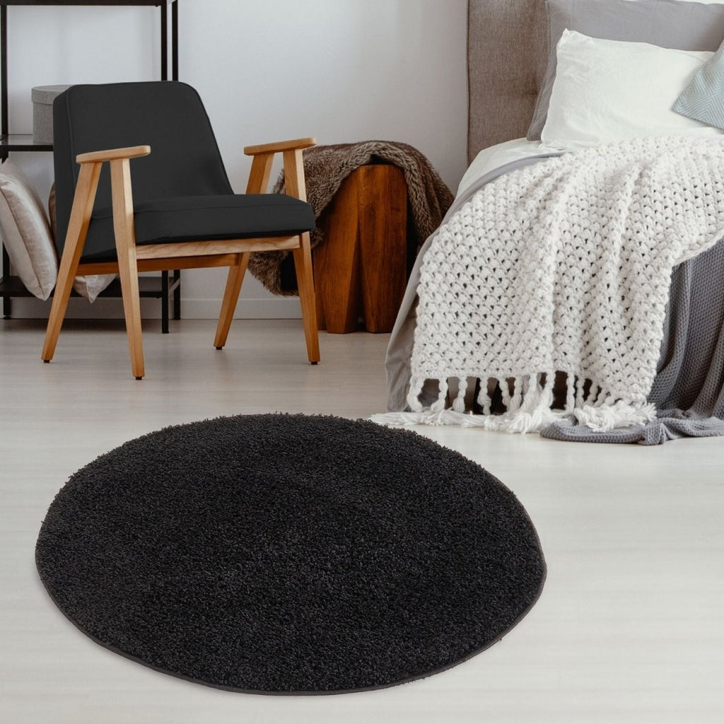 Myshaggy Solid Black Rug - Joe’s Haven