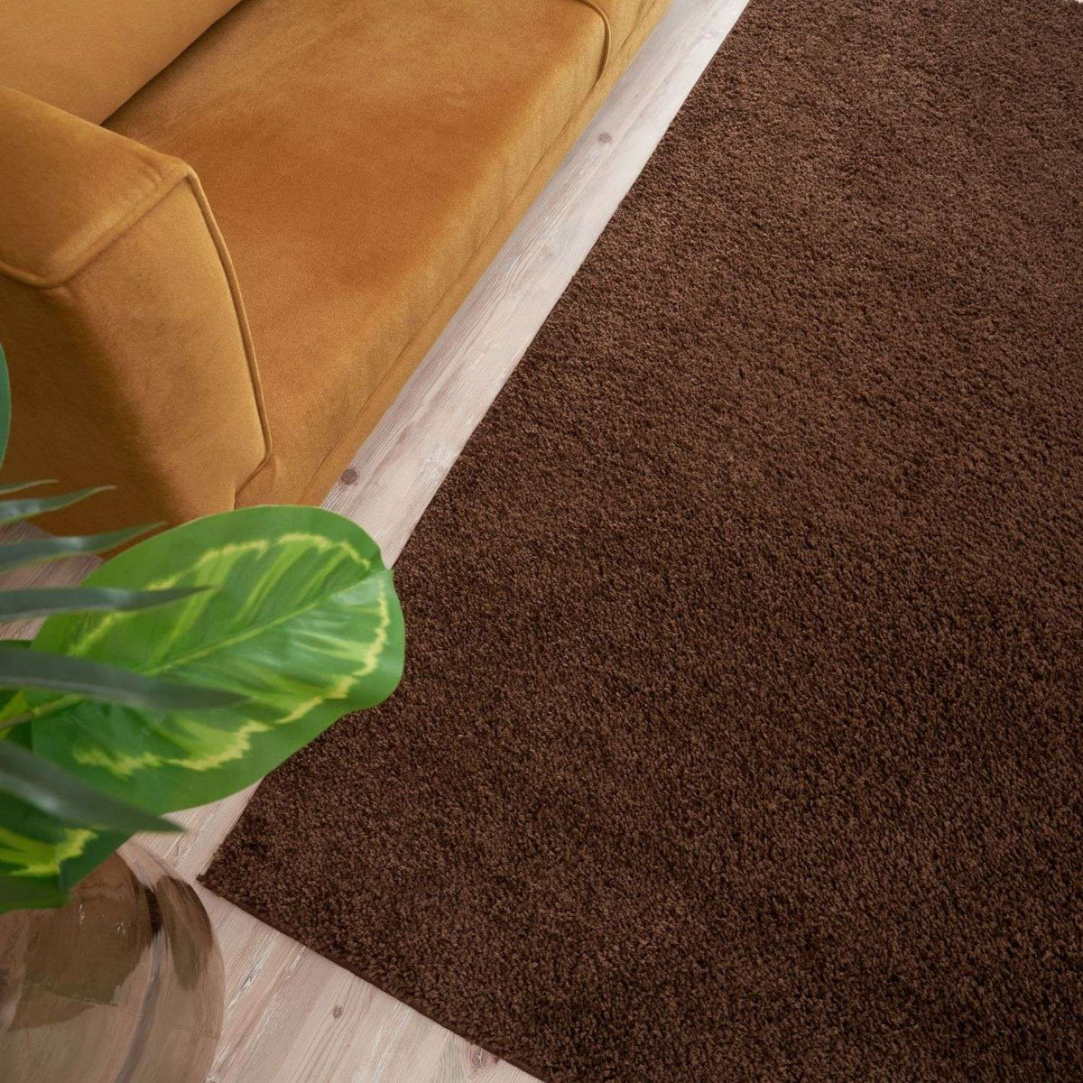 Myshaggy Solid Brown Rug - Joe’s Haven