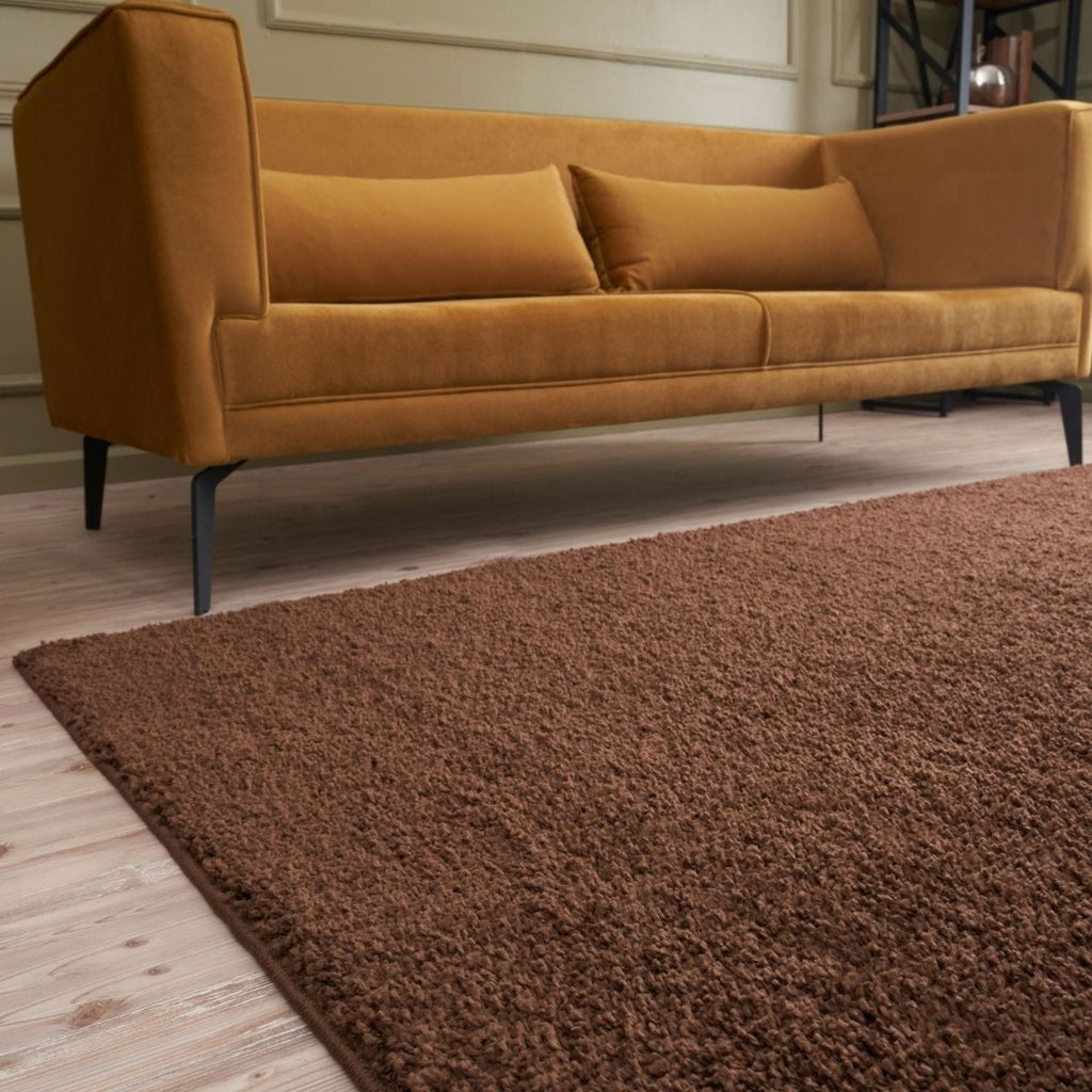 Myshaggy Solid Brown Rug - Joe’s Haven