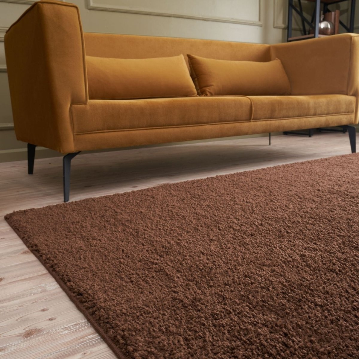 Myshaggy Solid Brown Rug - Joe’s Haven