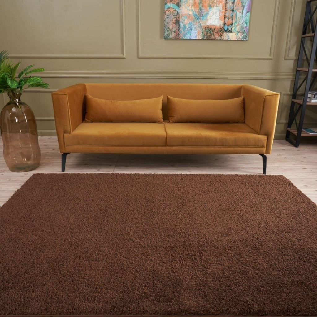 Myshaggy Solid Brown Rug - Joe’s Haven