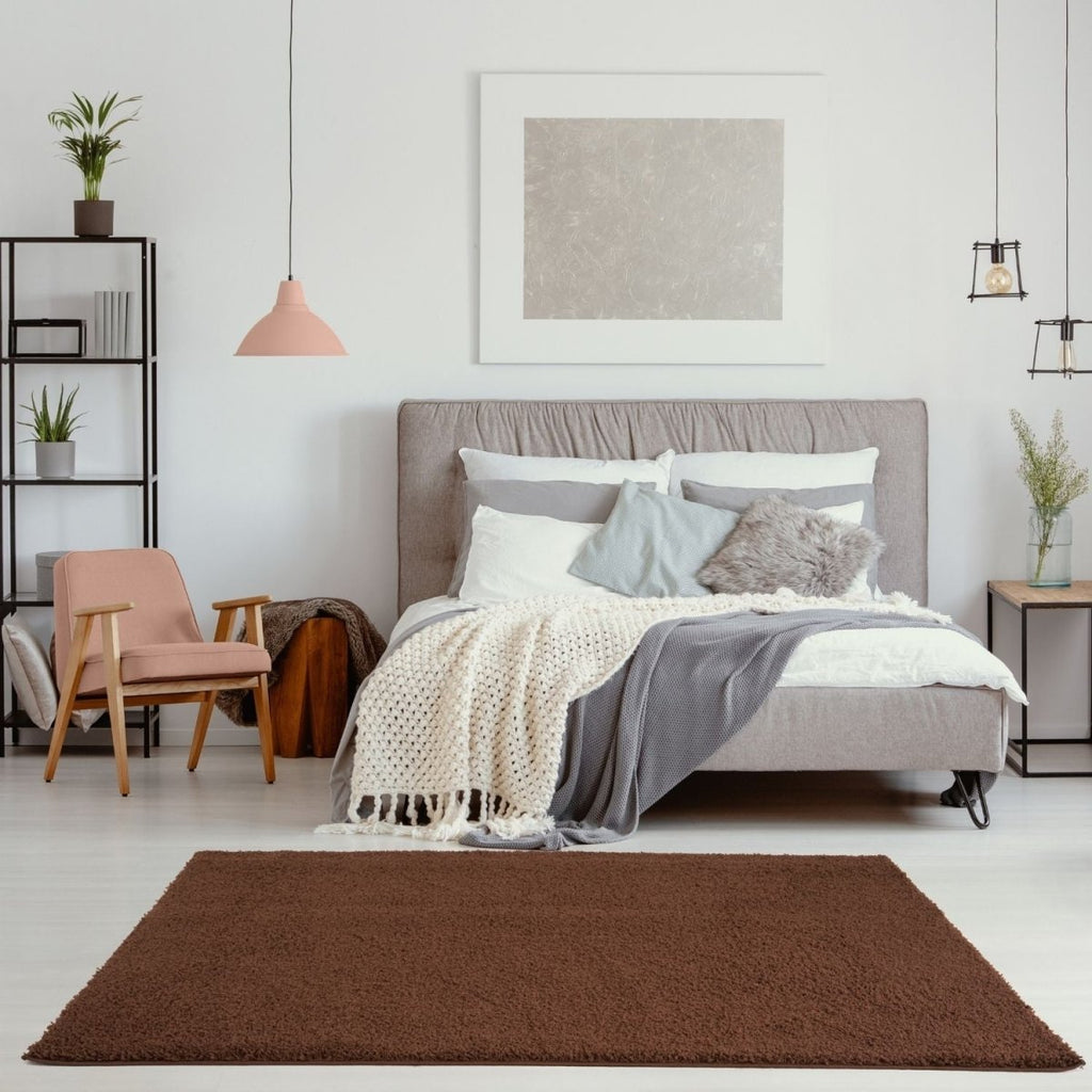 Myshaggy Solid Brown Rug - Joe’s Haven