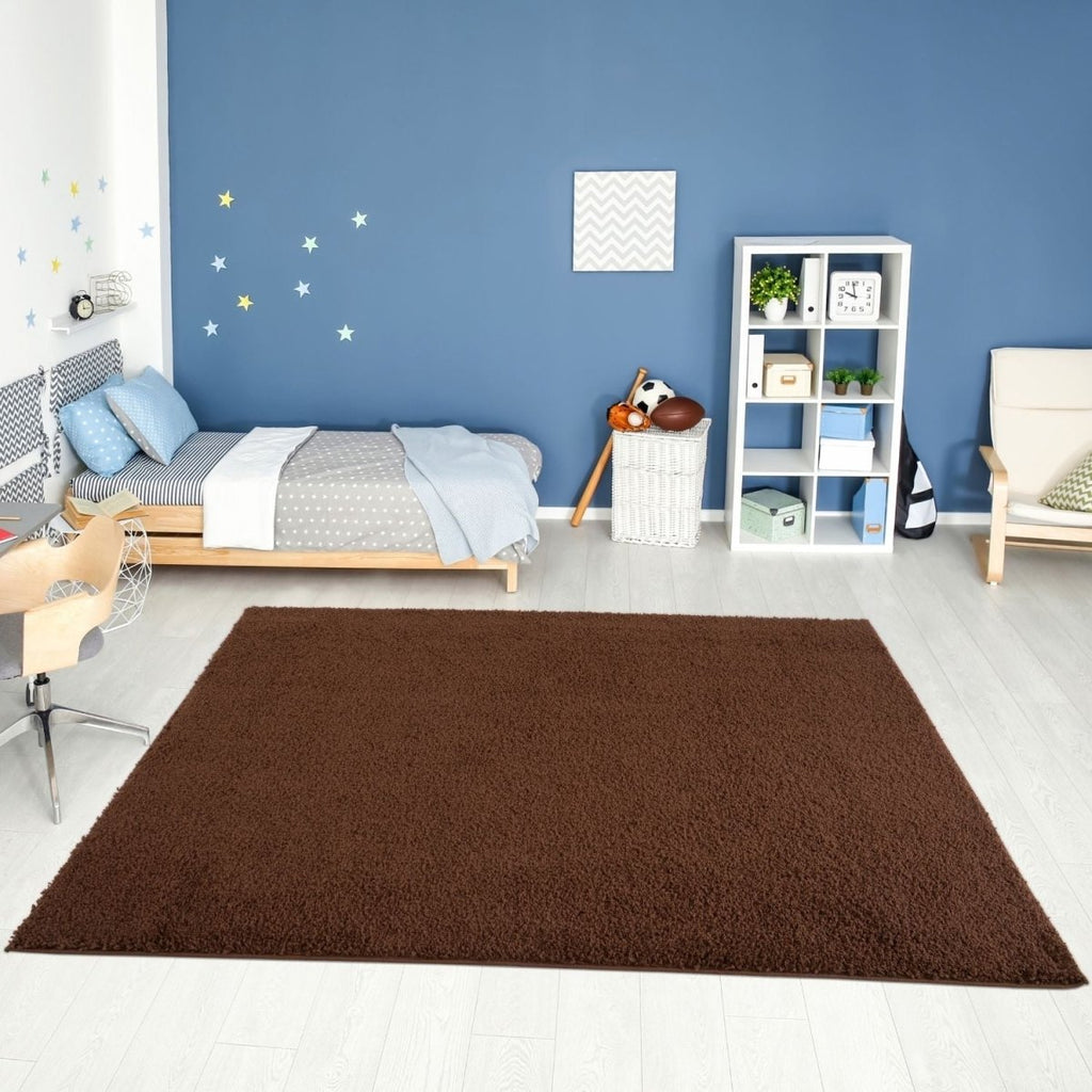 Myshaggy Solid Brown Rug - Joe’s Haven