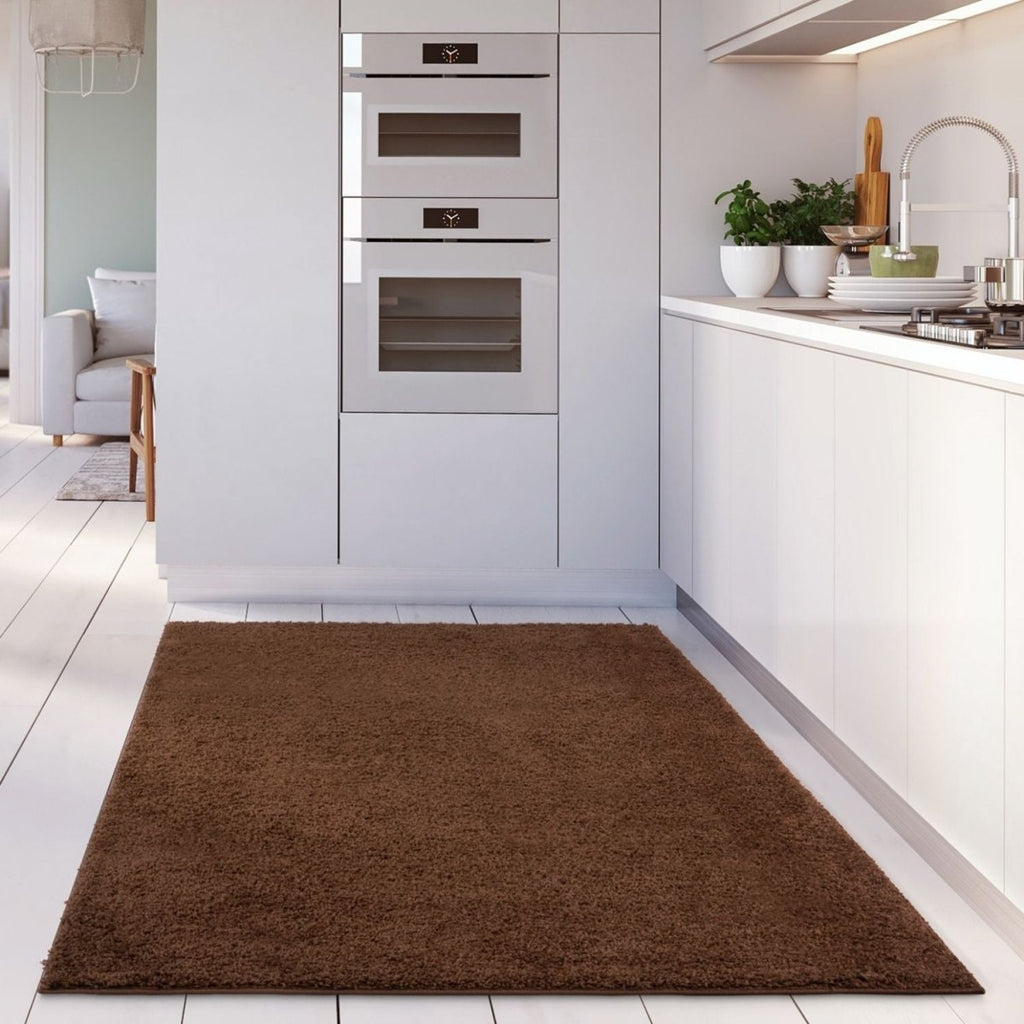 Myshaggy Solid Brown Rug - Joe’s Haven