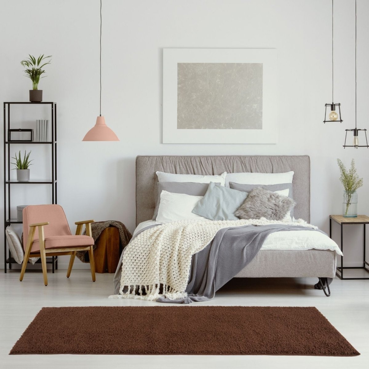 Myshaggy Solid Brown Rug - Joe’s Haven