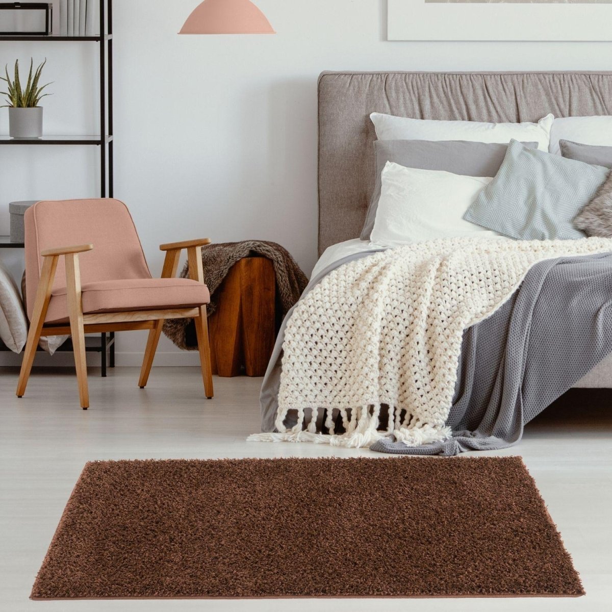 Myshaggy Solid Brown Rug - Joe’s Haven