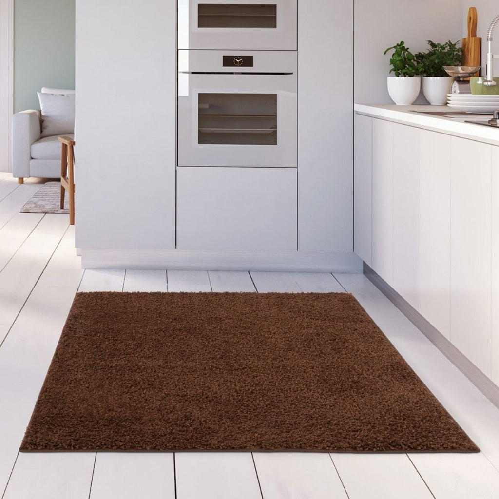 Myshaggy Solid Brown Rug - Joe’s Haven