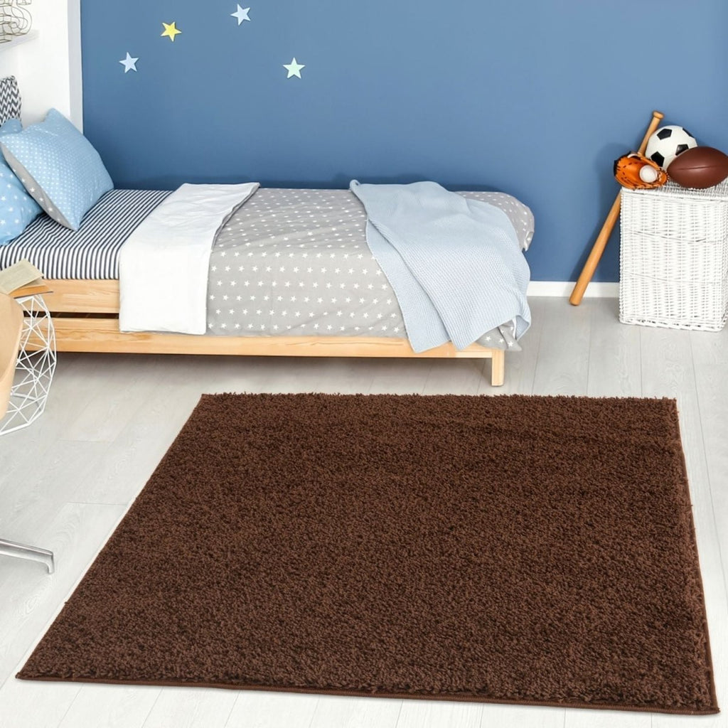 Myshaggy Solid Brown Rug - Joe’s Haven
