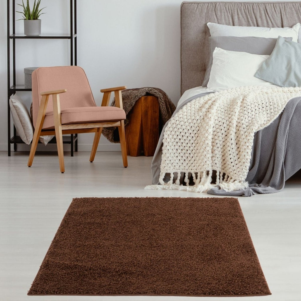 Myshaggy Solid Brown Rug - Joe’s Haven