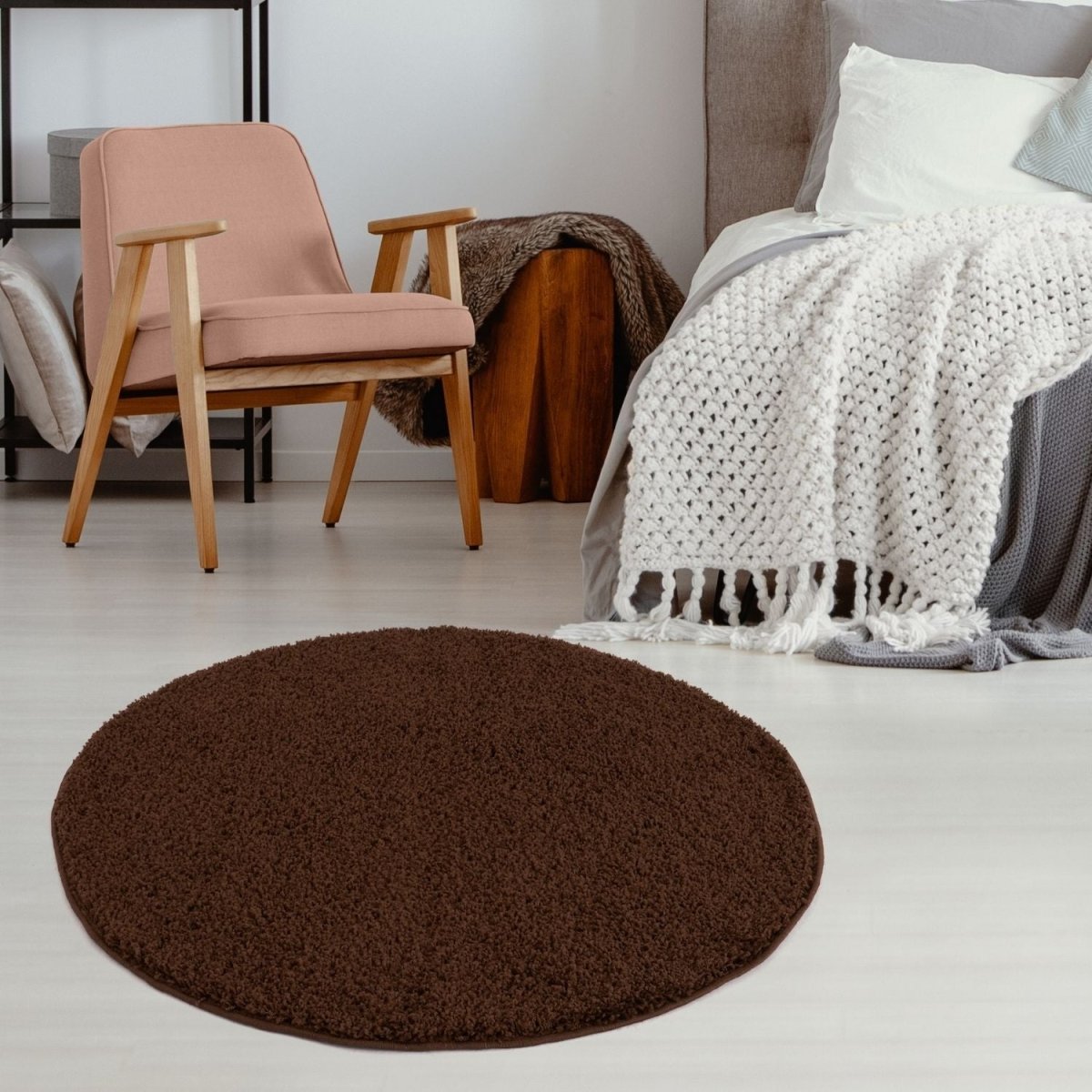 Myshaggy Solid Brown Rug - Joe’s Haven