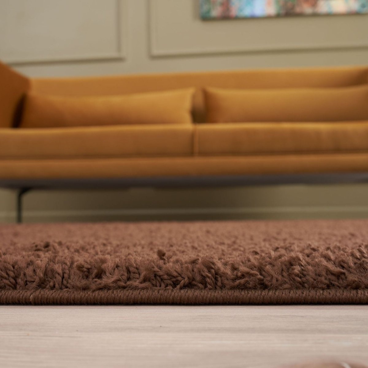 Myshaggy Solid Brown Rug - Joe’s Haven