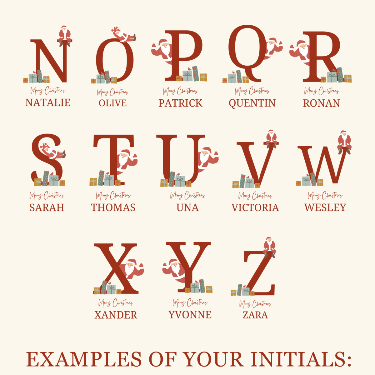 Personalised Christmas Stocking - Santa Brings Gifts Design - Joe’s Haven