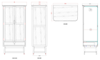 Norway Dark Walnut Wardrobe
