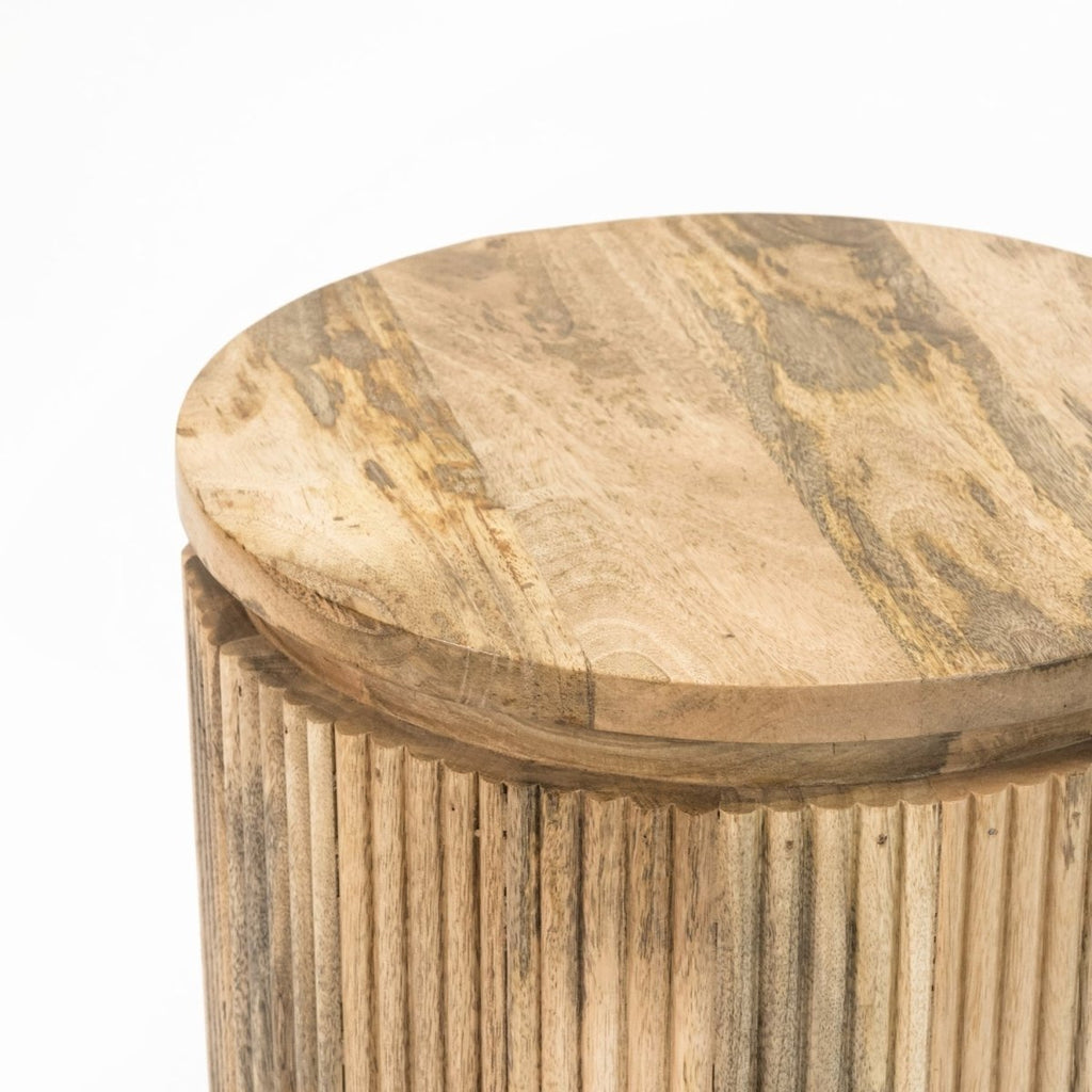 York Solid Wood Bedside Table with Metal Legs - Joe’s Haven