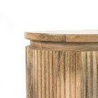York Solid Wood Bedside Table with Metal Legs - Joe’s Haven