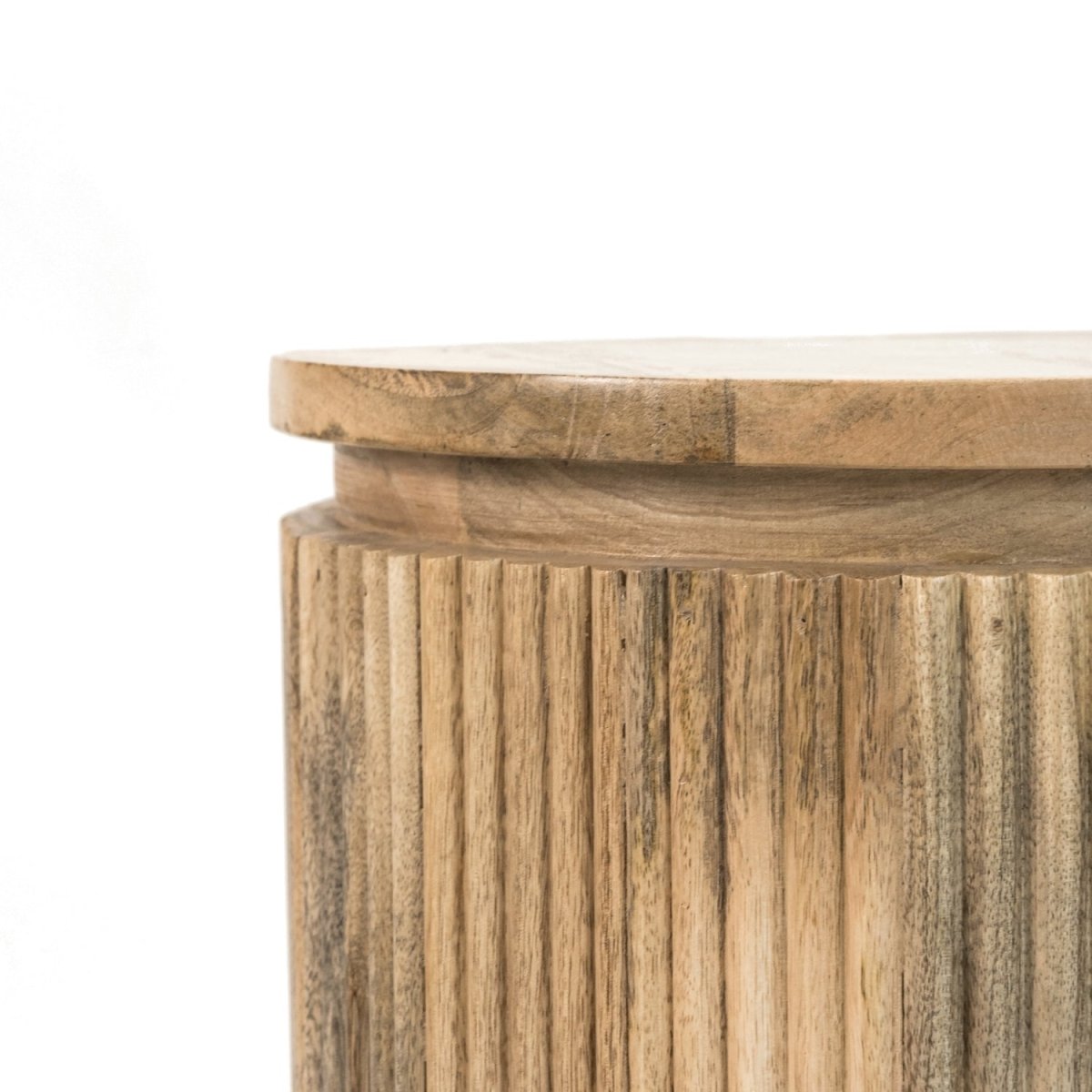 York Solid Wood Bedside Table with Metal Legs - Joe’s Haven