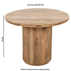 York Natural Solid Wood Round Dining Table - Joe’s Haven