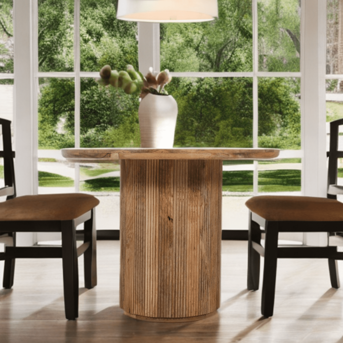 York Natural Solid Wood Round Dining Table - Joe’s Haven