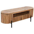 York Natural Solid Wood Tv Cabinet With Metal Legs - Joe’s Haven