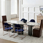 Nala Dining Table With Black Legs, Sintered Stone - Joe’s Haven