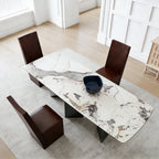 Nala Dining Table With Black Legs, Sintered Stone - Joe’s Haven