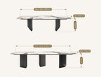 Nala Dining Table With Black Legs, Sintered Stone - Joe’s Haven