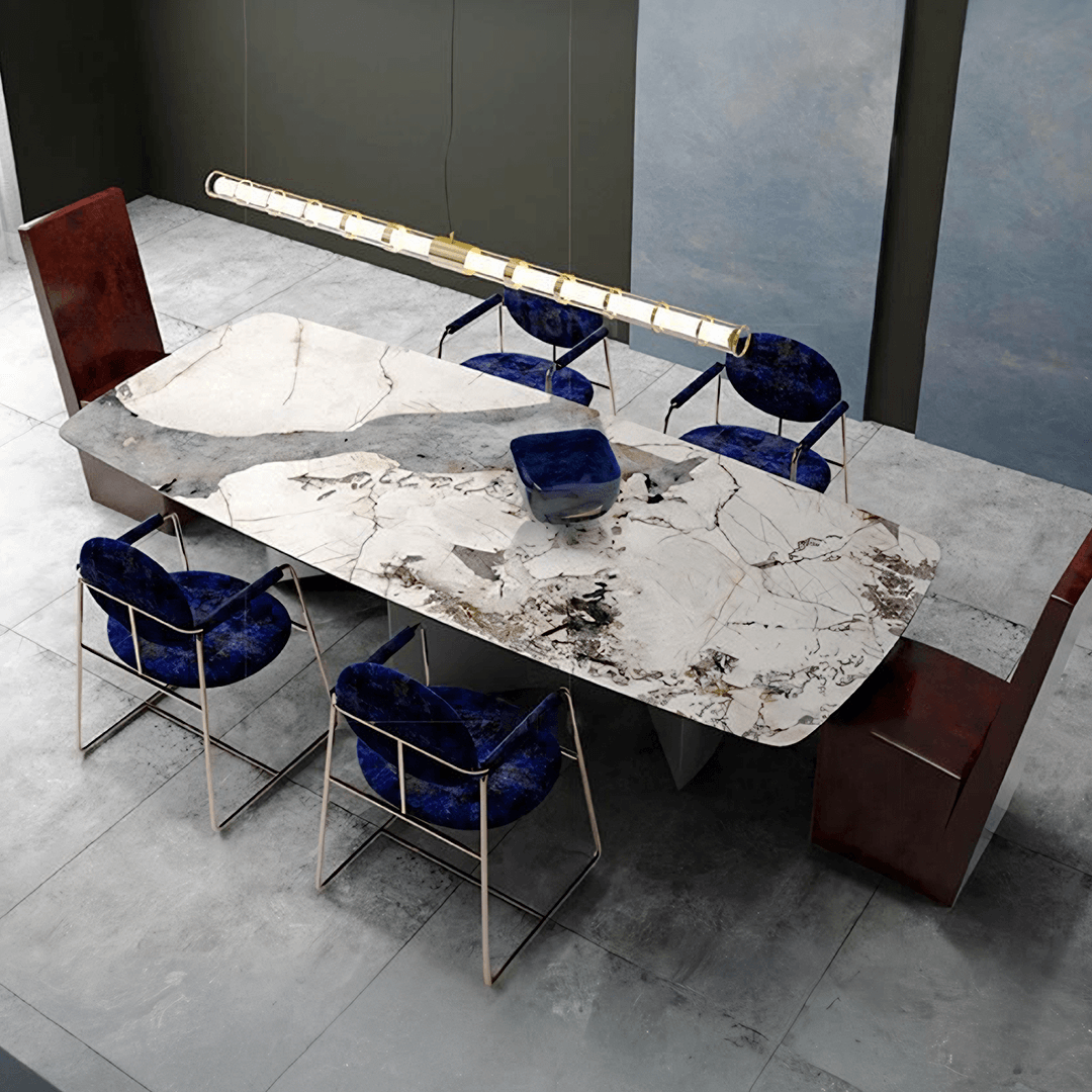 Nala Dining Table With Black Legs, Sintered Stone - Joe’s Haven