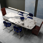 Nala Dining Table With Black Legs, Sintered Stone - Joe’s Haven