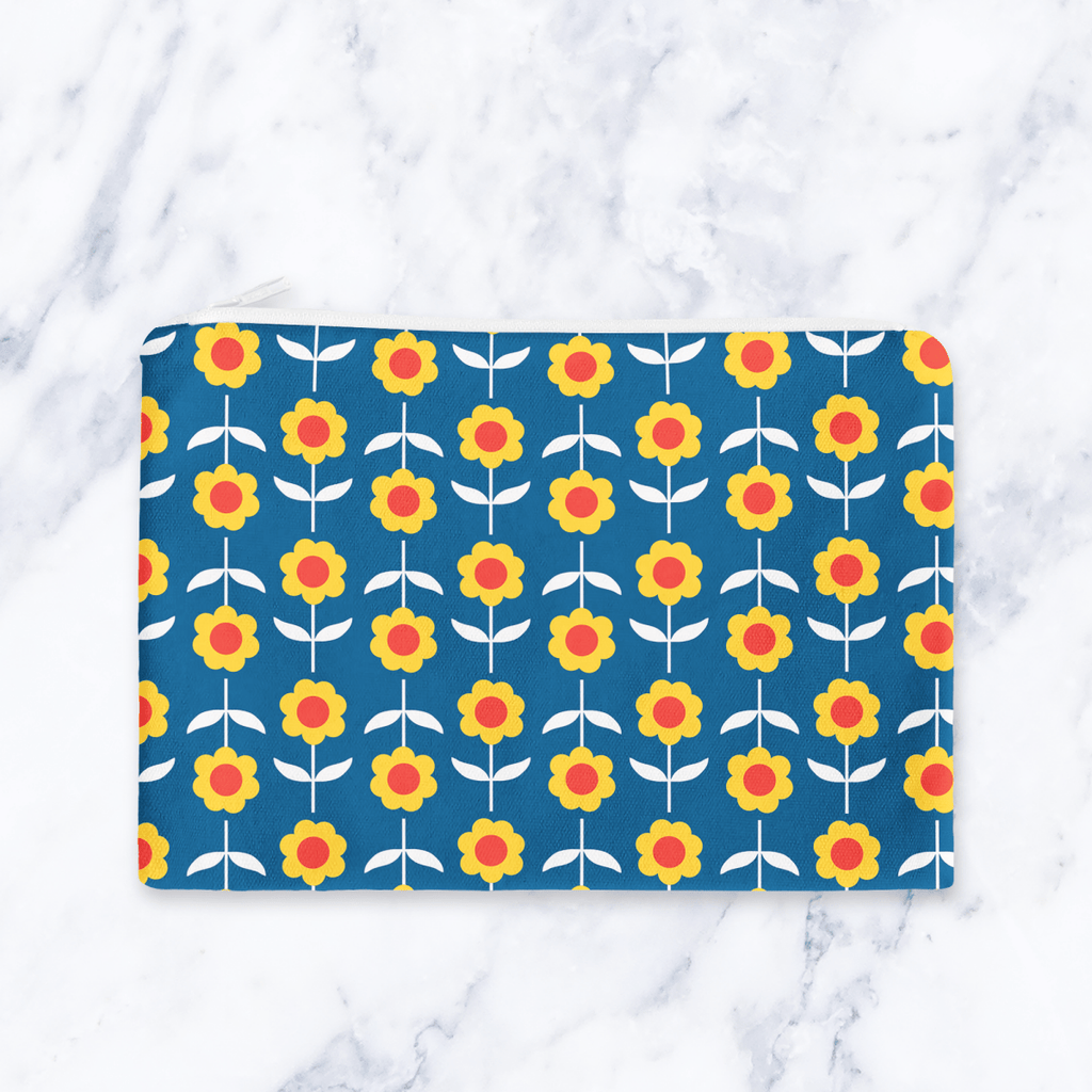 Navy Blue Retro Make Up Bag - Joe’s Haven