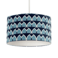Blue Geometric Arches Design Lampshade, Ceiling or Table Lamp Shade - Joe’s Haven