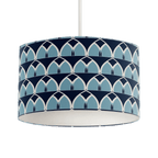 Blue Geometric Arches Design Lampshade, Ceiling or Table Lamp Shade - Joe’s Haven
