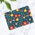 Navy Floral Make Up Bag - Joe’s Haven