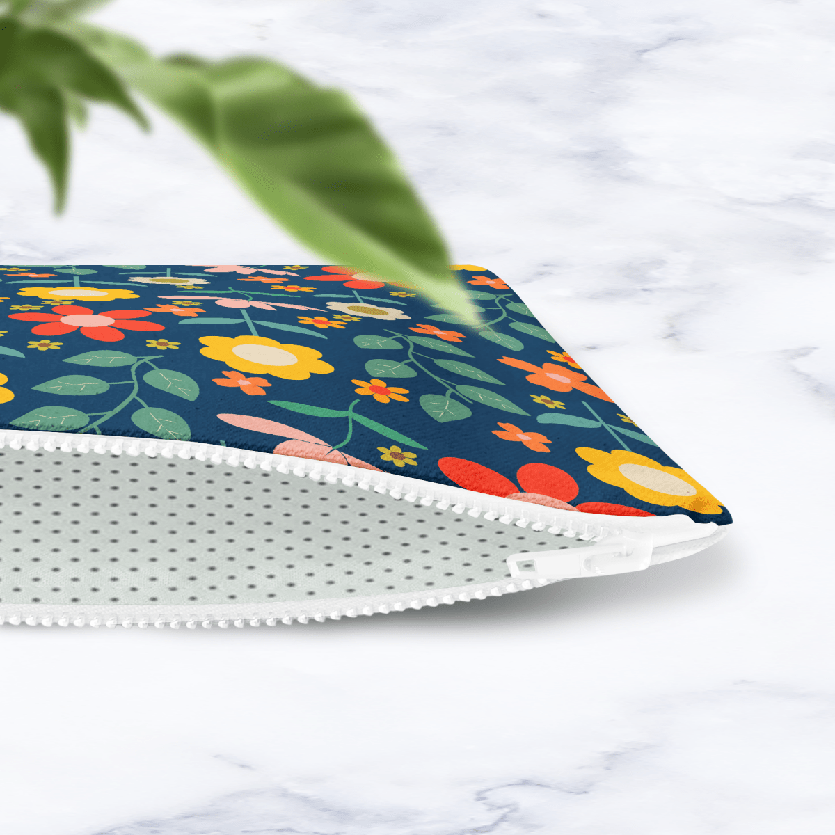 Navy Floral Make Up Bag - Joe’s Haven