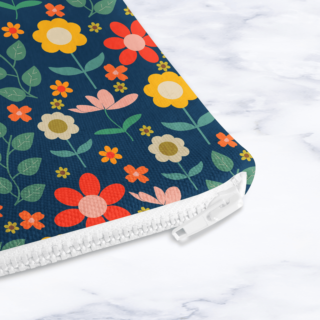 Navy Floral Make Up Bag - Joe’s Haven