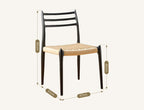 Nehemiah Dining Chair, Rattan - Joe’s Haven