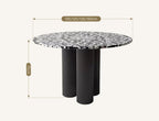 Nelli Modern Round Dining Table, Marble - Joe’s Haven