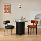 Nelli Modern Round Dining Table, Marble - Joe’s Haven