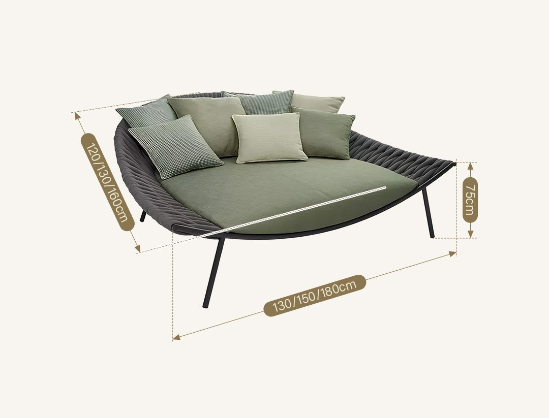 Neptune Outdoor Garden Sofa, Textilene Rope Woven Outdoor Couch Sofa - Joe’s Haven