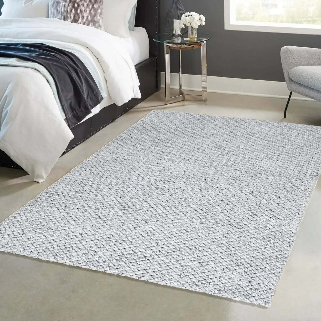 Solid Design Recycled Low Pile Eco Rug | Nila - Joe’s Haven