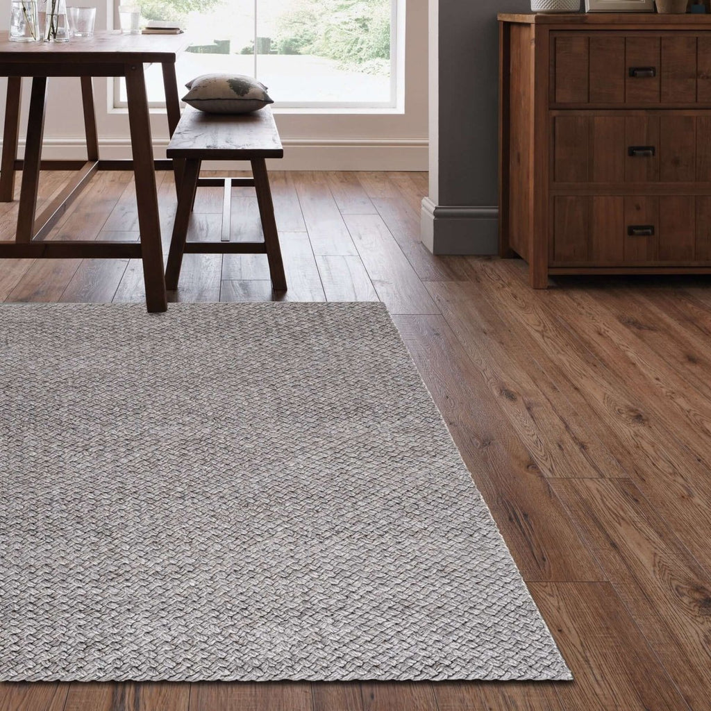 Solid Design Recycled Low Pile Eco Rug | Nila - Joe’s Haven