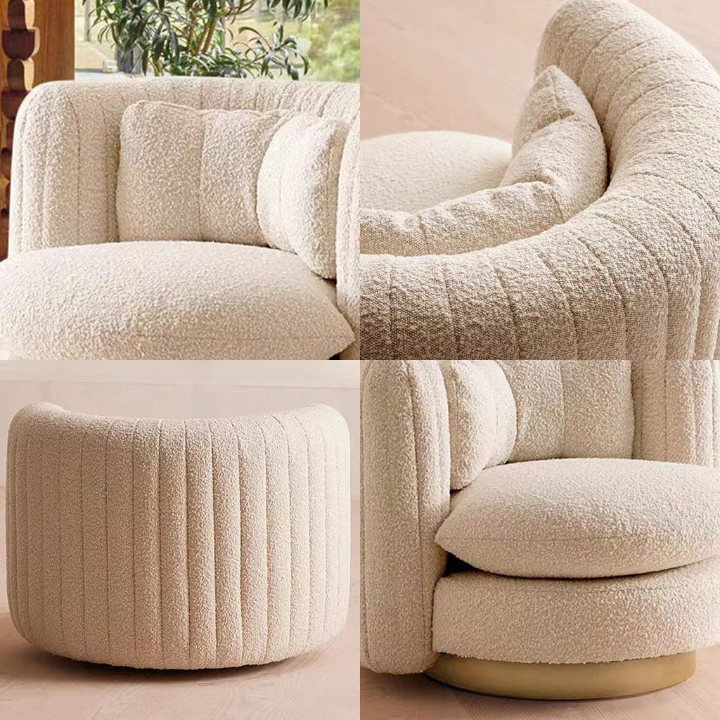 Nova Swivel Armchair, Boucle - Joe’s Haven
